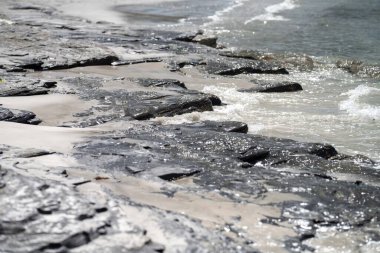 Sahildeki deniz dalgaları