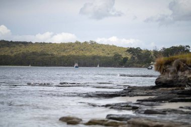 İsrail 'in kuzeyinde güzel bir nehir manzarası.