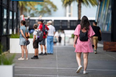 female Professional athlete Tennis player playing on a court in a tennis tournament in summer