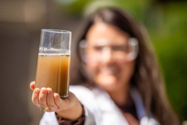Soil test, female agricultural scientist conducting a soil test in a scientific lab in. soil agricultural agronomist in australia, soil microbial test in a scientific lab. 