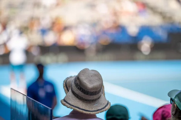 Жіночий Професійний Атлет Теніс Грає Корті Тенісному Турнірі Влітку — стокове фото
