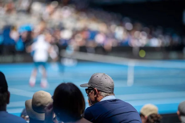 Жіночий Професійний Атлет Теніс Грає Корті Тенісному Турнірі Влітку — стокове фото