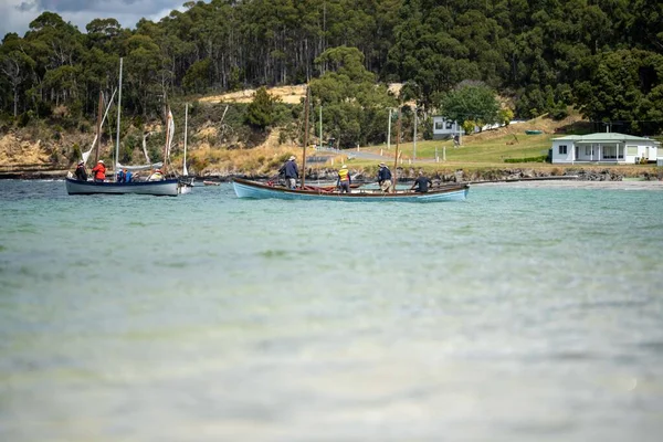 Barco Madera Agua Festival Barcos Madera Hobart Tasmania Australia Summe — Foto de Stock