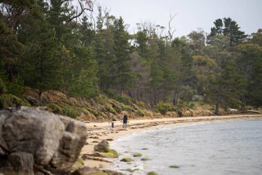 Suyun üzerindeki tepeler Gün batımı 