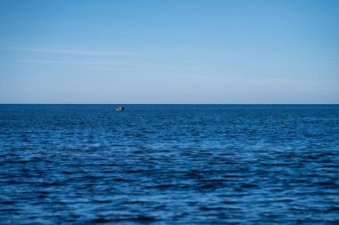 Okyanus adası açık bir günde Avustralya 'da mavi sularda