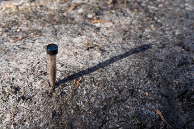 Üniversite öğrencisi orman sağlığı üzerine araştırma yapıyor. Çiftçi tarladaki bir test tüpünden toprak örnekleri topluyor. Çiftlikteki toprak karbon ve bitki sağlığını kontrol eden tarımcı. 