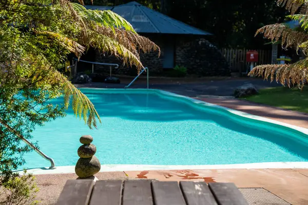 Stock image outdoor swimming pool in forest in a national park in 