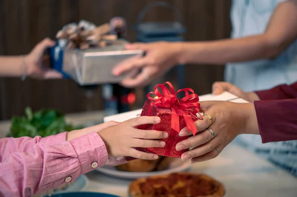 Stock image the image of the Christmas eve celebration and enjoy with the wine 