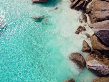 Deniz manzarası, deniz dokusu ve kopyalama alanı.