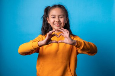 the studio isolated a portrait image of the girl with the love and valentines day theme