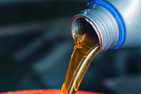 Detailed Stock Photo Mechanic Seen Refilling Engine Lubricant Precision Care Royalty Free Stock Photos