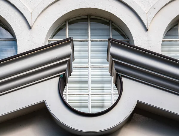 Architektonický Kámen Detail Okna Starého Domu Zaandam Nizozemsko — Stock fotografie