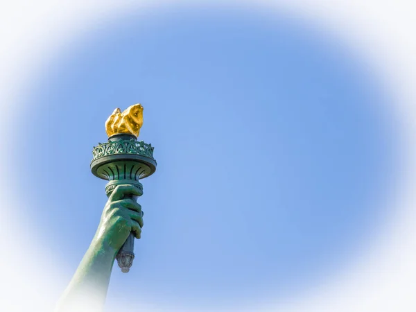 Colmar France March 2022 Torch Hand Statue Liberty Designed Frederic — Fotografia de Stock
