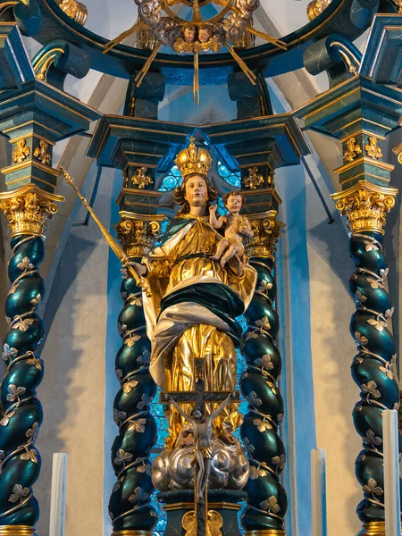 Flueli Ranft Suisse Janvier 2022 Statue Vierge Dans Chapelle Lower — Photo