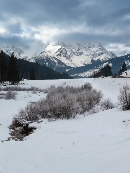 イタリア ピエトロ カドーレの雪の冬の風景 — ストック写真