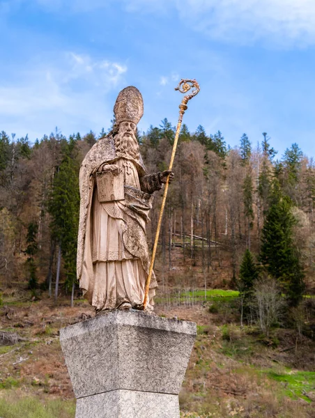 Saint Blasien Allemagne Avril 2023 Statue Historique Saint Blaise Évêque — Photo