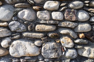 Arkaplan - çeşitli boyutlarda taşlardan oluşan bir duvar