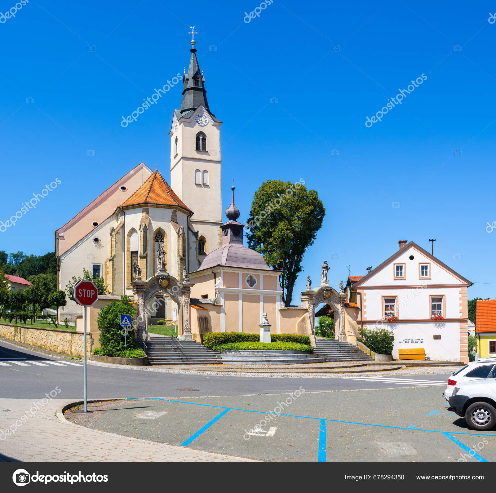 Ljutomer Slovenia July 2023 Church John Baptist Ljutomer Stock