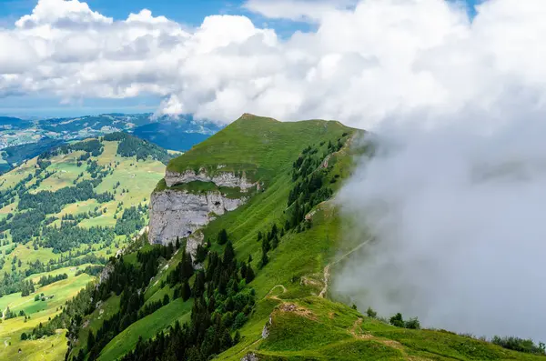 Blick Auf Die Wunderschöne Schweizer Berglandschaft Von Appenzell Blick Vom — Stockfoto