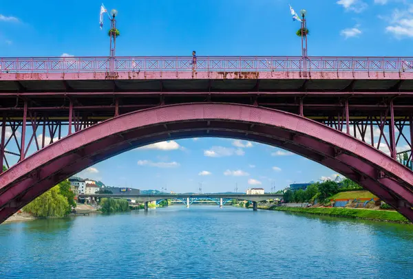 Pont Principal Est Nom Officiel Pont Maribor Également Connu Sous — Photo