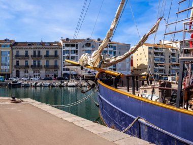 Sete, Fransa - 6 Ekim 2023: Sete Güney Fransa 'nın Akdeniz kıyısında yer alan bir liman kentidir..