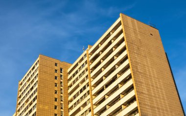 Zürih, İsviçre 'de çağdaş modern konutlar ve apartmanlar