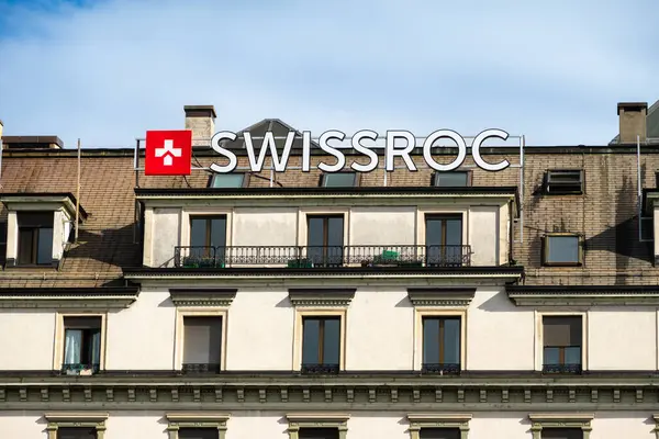 제네바 스위스 2024년 Swissroc Group은 부동산 서비스 회사입니다 — 스톡 사진