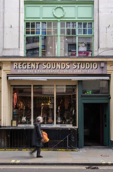 stock image London, United Kingdom - April 29, 2024: Regent sounds store - former recording and phonographic studio