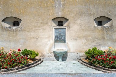 Rapperswil, Switzerland - July 1, 2024: Memorial plaque to the honorable citizen of Rapperswil, J.H. Buhler Honegger clipart