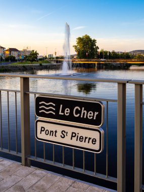 Pont St.Pierre - bridge across the Cher river in Montlucon clipart