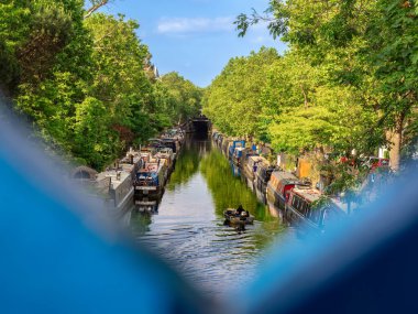 London, United Kingdom - June 25, 2024: Little Venice in London is a picturesque and tranquil waterside setting located near Paddington. clipart