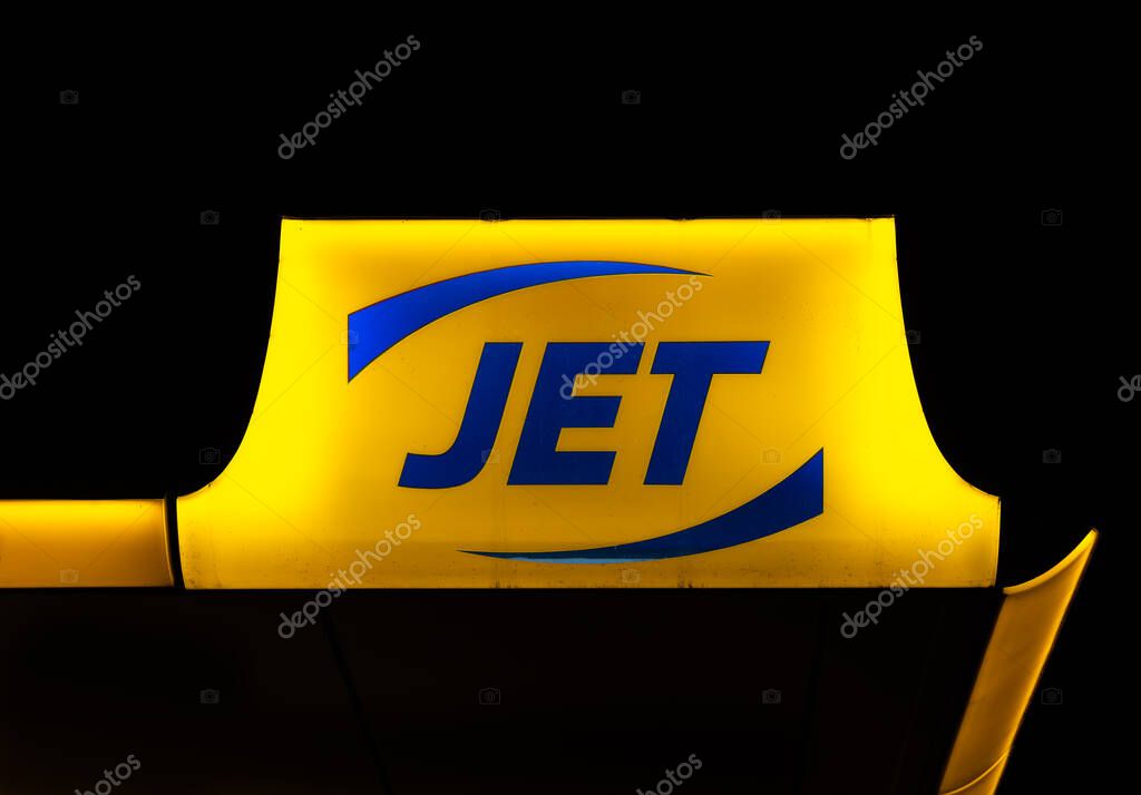 Innsbruck, Austria - March 20, 2025: JET in Austria is a prominent gas station brand offering low-cost, high-quality fuel, paired with convenient stores