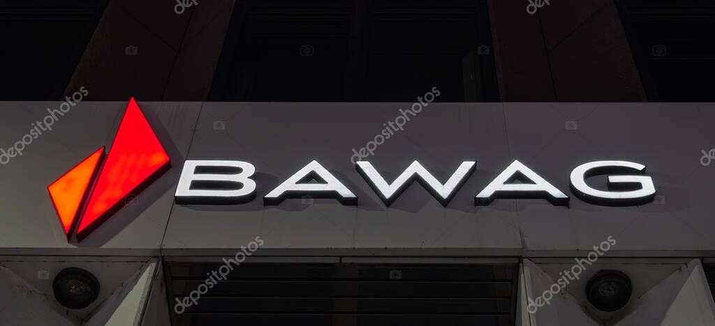 Innsbruck, Austria - March 20, 2025: BAWAG (Bank fur Arbeit und Wirtschaft) is one of Austria leading financial institutions, offering comprehensive banking services to individual, corporate, and international clients