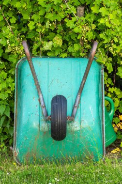 Renkli bayraklar ve mavi bir işaretle Interlaken Ost tren istasyonunun canlı bir görüntüsü. Binanın çiçek kutularıyla büyüleyici bir mimari tarzı var..