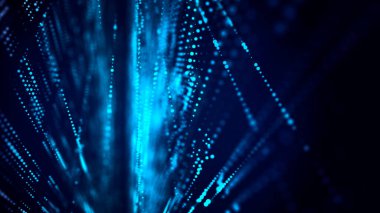 Soyut siber punk şehri. Teknolojik geçmiş. Mikrodevre ve bilgisayar parçaları. Geleceğin şehri. 3d oluşturma