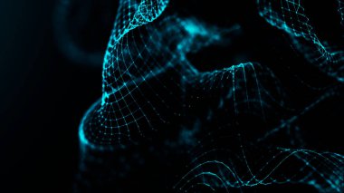 Toz parçacıklarının girdabı. Soyut parçalar. 3B görüntüleme