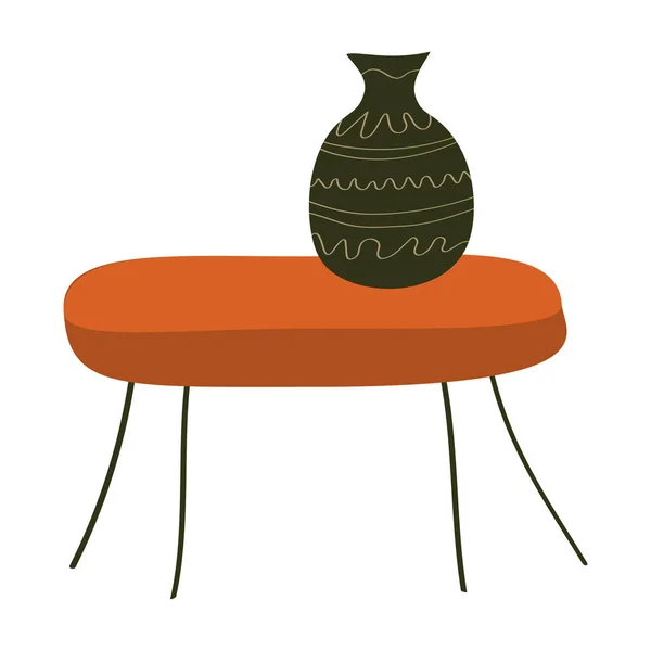 Scandinavian Garden Furniture Table — Stock Vector