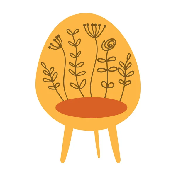 Scandinavian Garden Furniture Armchair — Stock Vector