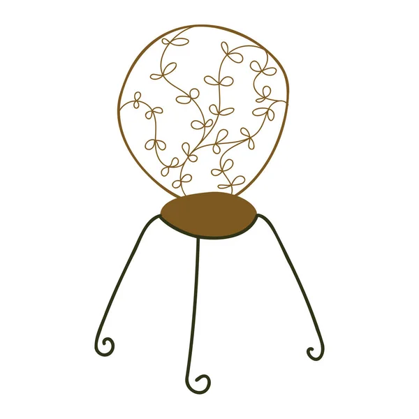 Scandinavian Garden Furniture Chair — Stock Vector
