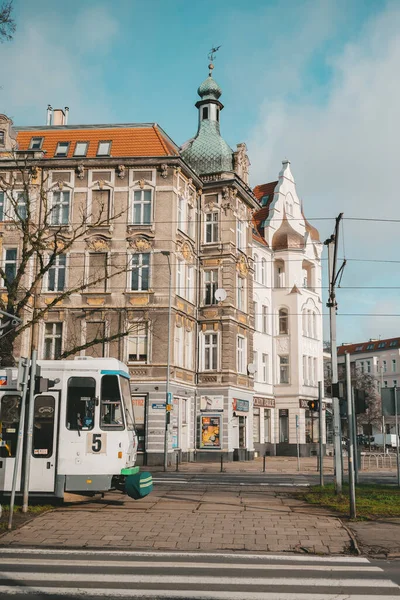 Stettin 'in binaları, caddeler