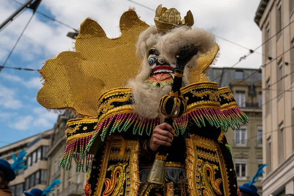 stock image Lausanne , Vaud Canton, Switzerland - 14 May 2023: SWITZERLAND : Participants in the 2023 Lausanne Carnival.