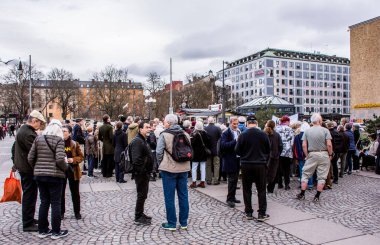 İsveç 'in Stockholm kentinde ABD ile İsveç arasında imzalanan ve ABD' ye İsveç 'te geniş kapsamlı haklar tanıyan DCA anlaşmasına (savunma işbirliği anlaşması) karşı protesto.