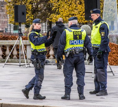 Filistin 'in, İsveç' in orta Stockholm kentindeki İsveç parlamento binası ve Dışişleri Bakanlığı 'nın dışında gerçekleştirilen Batı Şeria ve Gazze' deki İsrail işgaline karşı protestolar.