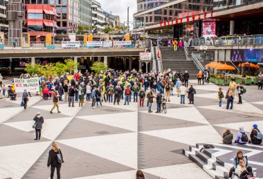 Stockholm, İsveç 'te NATO' nun bir parçası olmayı protesto etmek. 11 Mayıs 2025.