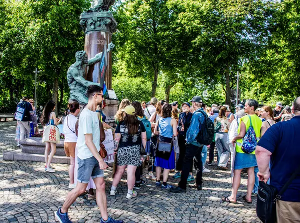 İsveç, Stockholm 'de HAYIR hareketinin düzenlediği protestolar, ABD Başkanı Trump' a karşı İsveç 'te çoğunluğu ABD vatandaşları tarafından protesto edildi..