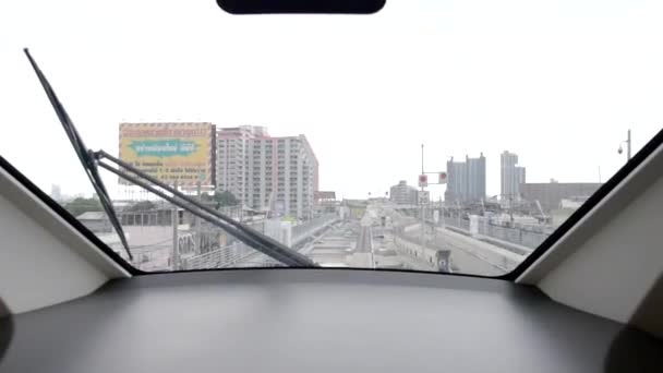 Bangkok Thailandia Giugno 2023 Visualizza Forma Lato Anteriore Del Traffico — Video Stock