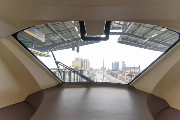 Bangkok Thailand 6June 2023 Bekijk Formulier Voorkant Thaise Elektrische Monorail — Stockfoto