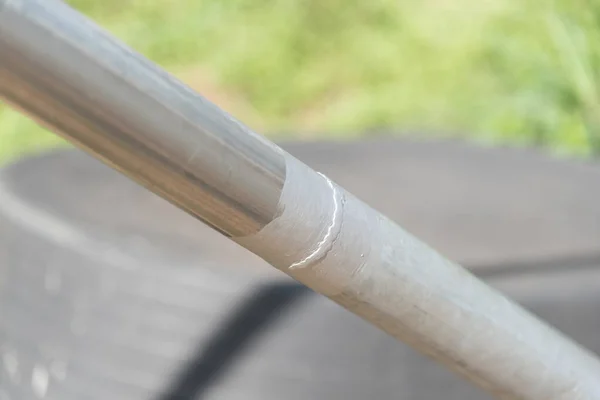 Pintado Aço Tubulação Solda Para Proteger Oxidação — Fotografia de Stock