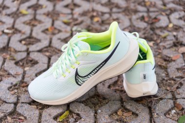 Bangkok, Tayland - 15 Ekim 2023: Nike Pegasus 39 ruuning ayakkabısına yakın