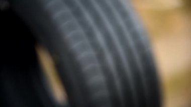 Bangkok, Tayland - 15 Ağustos 2024: Goodyear Eagle F1 spor lastiklerine yakın çekim    
